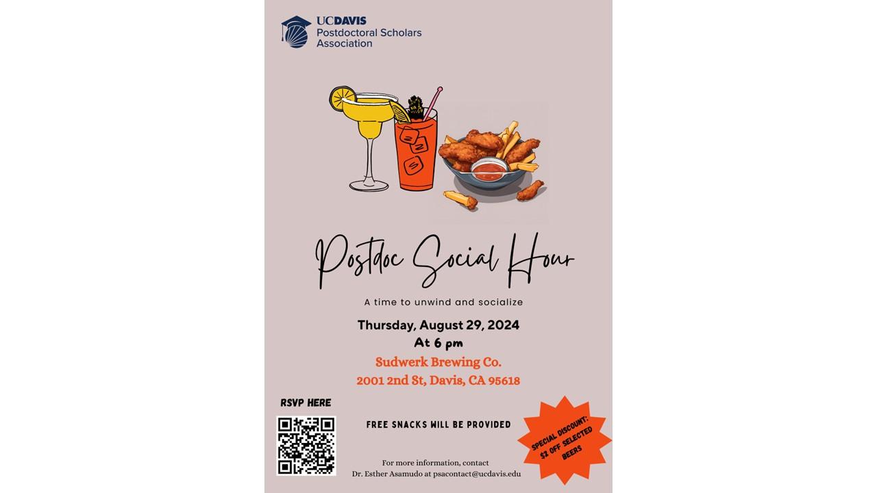 PSA social hour invitation to food, drinks and networking