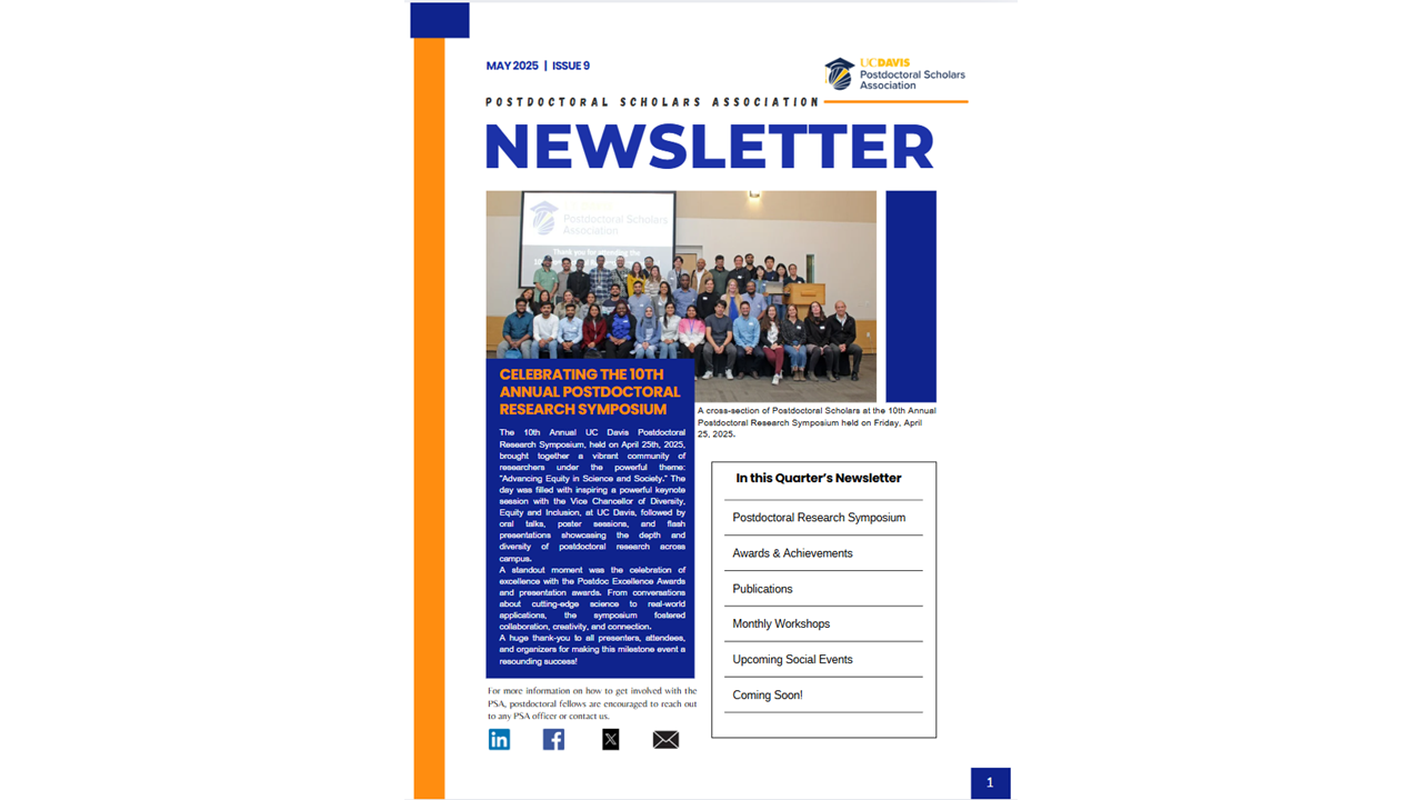 picture of the front page of newsletter